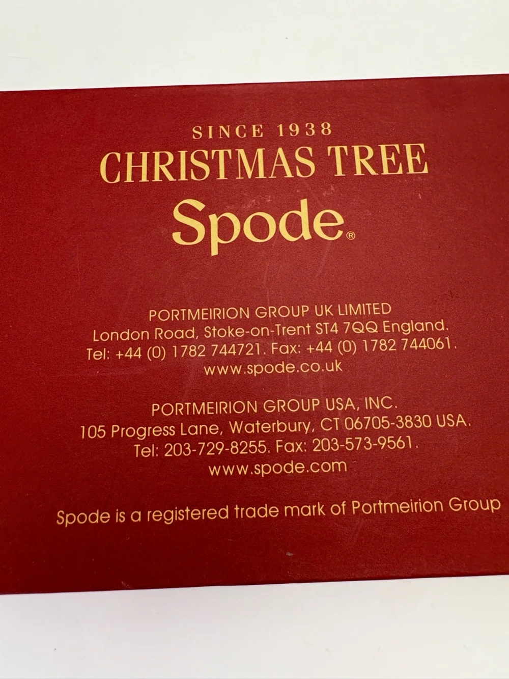 New in Box Spode Christmas Tree Cake Server with Green Tree Motif
